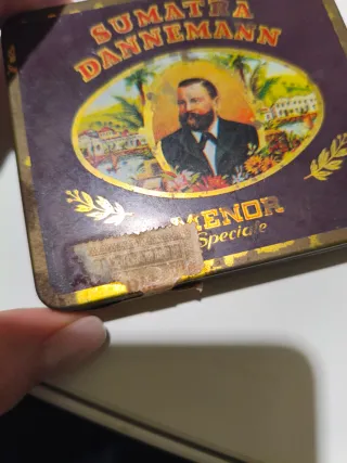 Scatolina Latta Antica Dannemann Sumatra