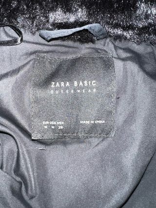 Chaqueta Zara acolchada azul marino Talla M