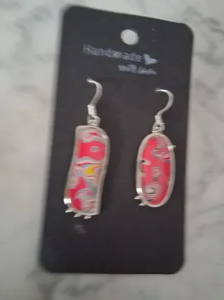 Pendientes Plateados Multicolor