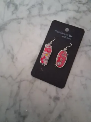 Pendientes Plateados Multicolor