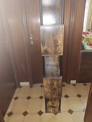 Estantería madera y metal 4 niveles