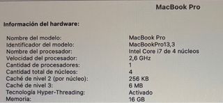 MacBook Pro A1707 Plata Touch bar 2017