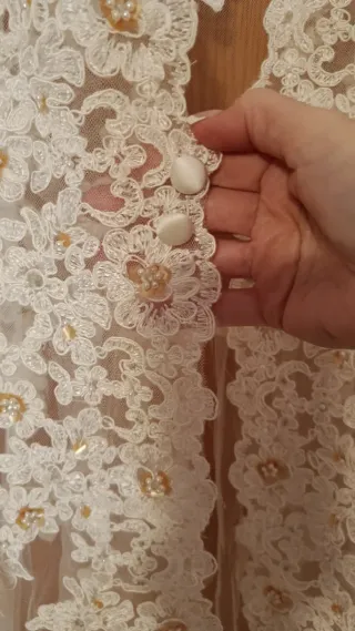 Abrigo encaje vestido novia vintage