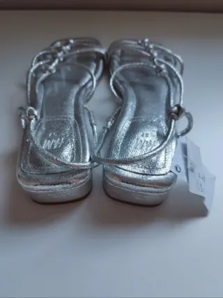 Sandalias H&M plateadas talla 37