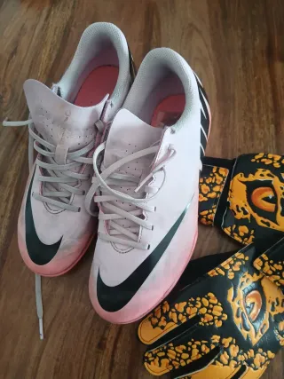 Botas de fútbol niño/niña rosa N36'5