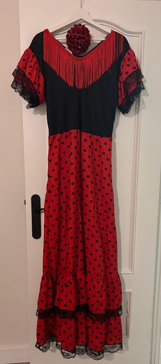 Disfraz Flamenca con Flecos y Lunares