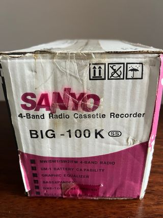 Nuevo! Radio Cassette Sanyo BIG-100K 4 Bandas