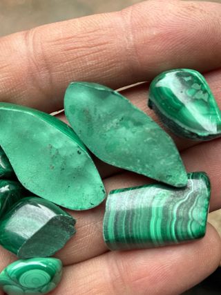 Lotto di minerali di malachite 100 grammi