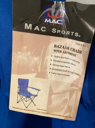 Silla Plegable Azul para Playa