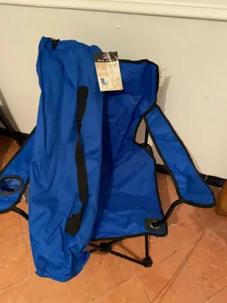 Silla Plegable Azul para Playa