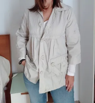 Chaqueta ligera gris romántica/boho Talla L