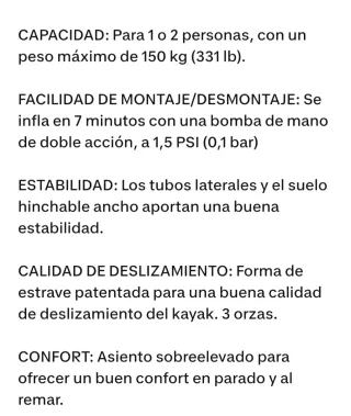 Kayak hinchable ITIWIT 2 plazas