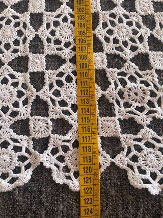 Camino de mesa tejido blanco