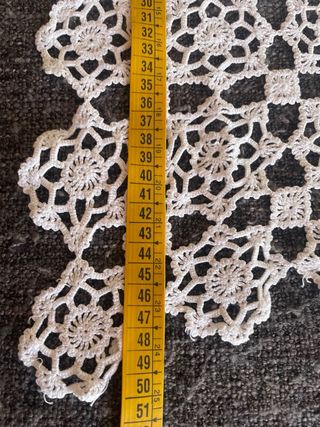 Camino de mesa tejido blanco