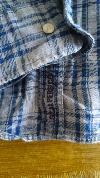 Camisa Scalpers Talla 44 Azul y Gris