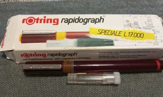 Set penne tecniche Rotring Rapidograph e cartucce