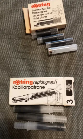 Set penne tecniche Rotring Rapidograph e cartucce