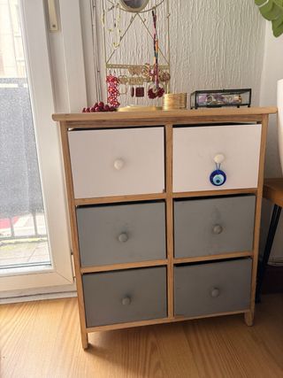 Cómoda 6 cajones madera 29x54x64