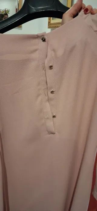 Vestido Zara Woman S/36 Rosa Primavera