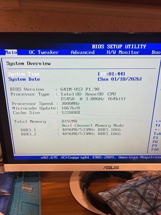 Placa base + e5450 + 8gb ddr3