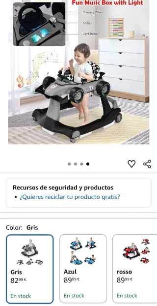 Andador para bebés RELAX4LIFE 4 en 1