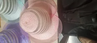 Lote 4 sombreros de paja ala ancha