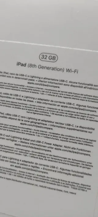 Tablet Apple iPad 8ª Gen 32GB 10.2"  Gris espacial