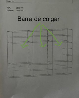 Armario vestidor madera
