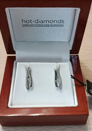 Pendientes Hot Diamonds Plata y Diamantes