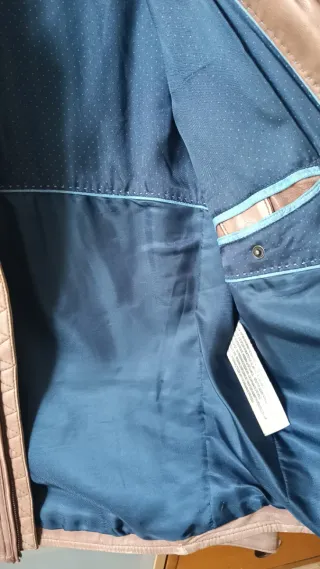 Chaqueta de piel Massimo Dutti marrón