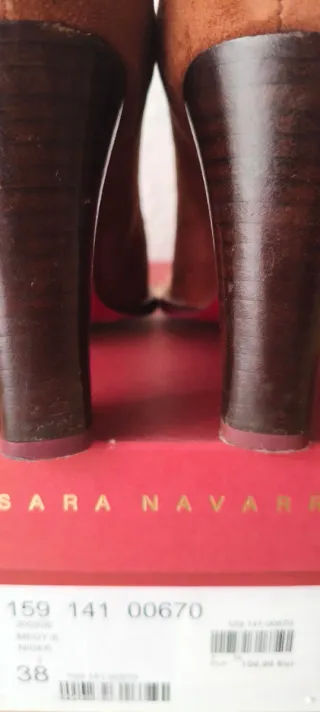 Zapatos Sara Navarro T-Strap Marrones