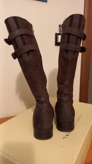 Stivali Marina Seval vera pelle marrone