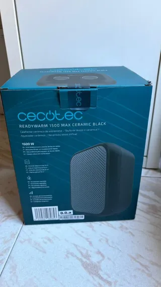 Calefactor Negro y Plateado