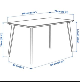 Mesa comedor madera clara Lisabo Ikea