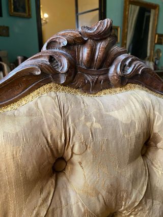 Conjunto de 2 sillones antiguos estampados