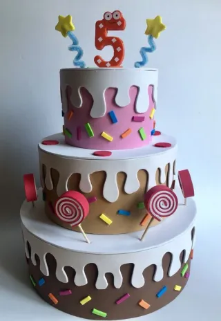 Decoración Tarta Unicornio Cumpleaños