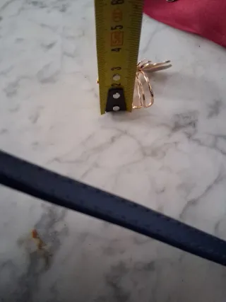 Juego Pendientes y Anillo Flor Negro Lunares Dorad