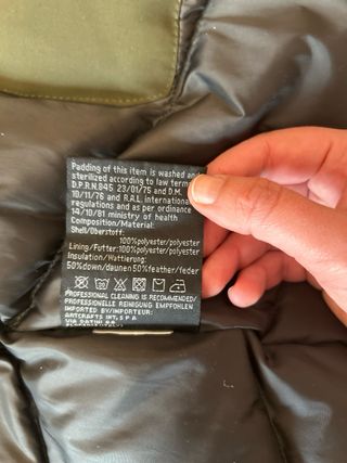 Plumífero verde Canadian Classics talla S