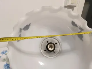 Lampadario vintage vetro opalino decorato