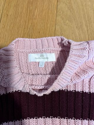 Jersey Pull&Bear rayas rosa y morado T.XS