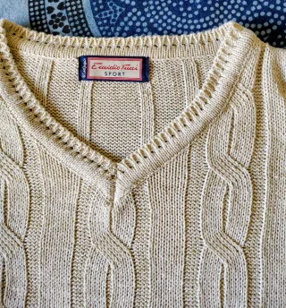 Jersey de punto hombre beige