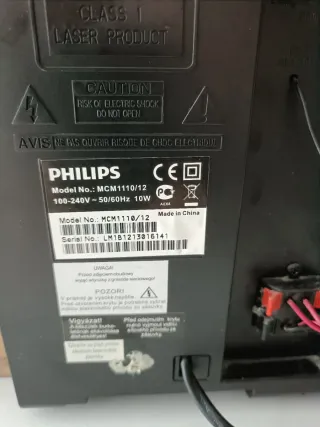 Mini Cadena Musical Philips Negra y Plateada