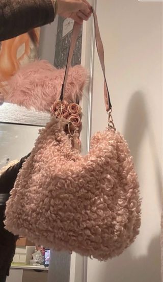 Bolsa grande fofa rosa