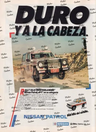 Cartel Metálico anuncio original Nissan Patrol