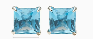 Orecchini Topazio Blu Svizzero Naturale