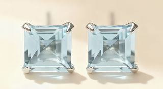 Orecchini Topazio Blu Svizzero Naturale