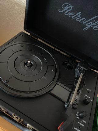 Tocadiscos Vintage Retrolife Negro/Dorado