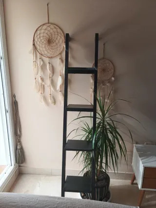 Estantería Escalera Negra Madera