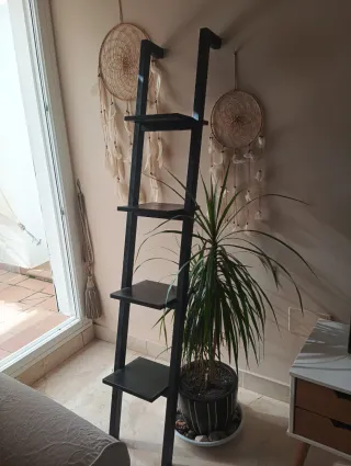 Estantería Escalera Negra Madera