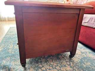 Mesa centro madera maciza cristal